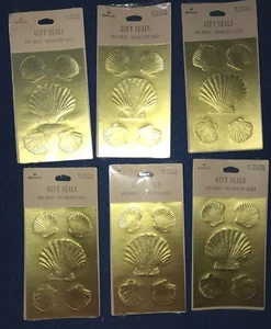 6 paquetes NUEVOS SELLOS DE REGALO DE ORO SELLADO SELLO 5 CARACOLES PREPRECIO 1.10 CADA WOW - Imagen 1 de 1