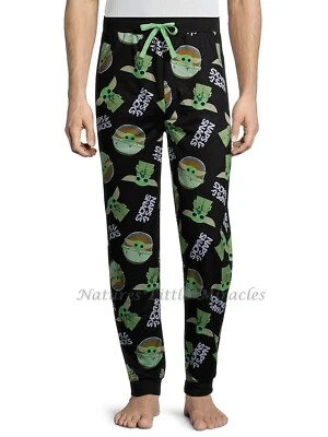 Star Wars Mens Pajamas Pants Size S-2XL Baby Yoda Mandalorian Joggers Womens NWT - Photo 1/4