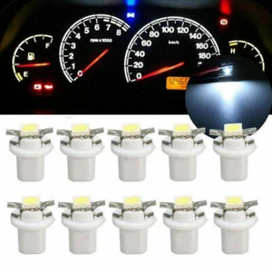 10x T5 B8.5D Gauge LED Car Dashboard Instrument Cluster Gauge Light Bulbs White - Foto 1 di 12