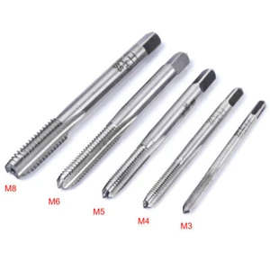 Juego de 5 grifos de tornillo métrico de rosca para máquina 0,5-1,25 mm M3 M4 M5 M6 M8 - Imagen 1 de 8