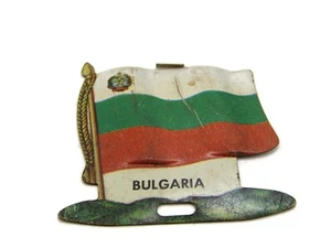 Pieza de metal bandera de Bulgaria hechos de colección en diseño posterior - Imagen 1 de 4