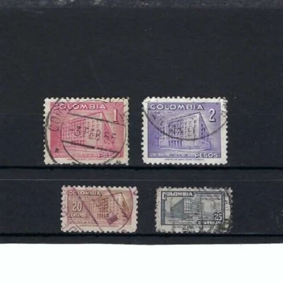 POSTAL TAX STAMPS.- SC 602-03-  606- 608   MINCOMUNICATIONS- COLOMBIA - Image 1 of 4