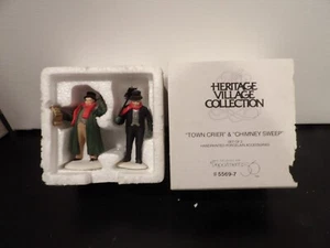 Dept 56 Heritage Dickens Christmas Village Town Crier & Chimney Sweep 5569-7 - Picture 1 of 3