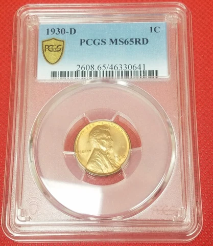 1930-D Lincoln Wheat Penny Cent- PCGS Graded MS-65RD in New Scratch Free Holder! Cover
