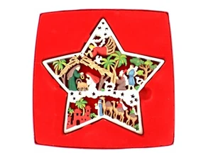 STAR NATIVITY PLAQUE 1154647 Wall Hanging Christmas Holiday in Box - Picture 1 of 12