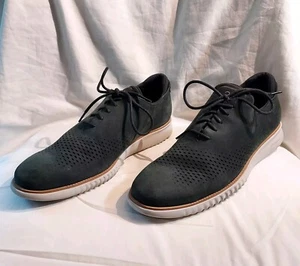 Cole Haan Grand Os 2.0 Suede Shoes Men's 13 M - Black - C23807 - Picture 1 of 9