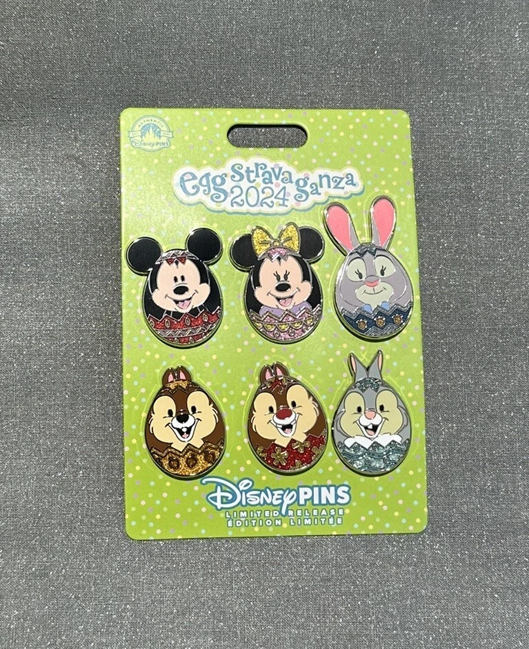 Disney Disneyland Resort Happy Easter Eggstravaganza 2024 Juego de 6 prendedores Foto 1 de 1