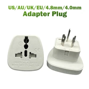 1PCS US AU UK EU 4.0mm DIN 4.8mm Plug Travel Adapter Converter Socket Power Plug - Afbeelding 1 van 16