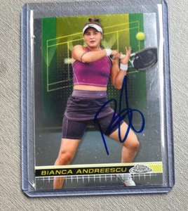 BIANCA ANDREESCU Tennis In-person signed Topps Chrome 6.5x9 Autogramm - Picture 1 of 2