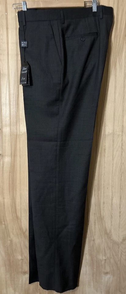 Pantalones de vestir Linea Naturale Luxe para hombre talla 36 marrón negro pantalones sin dobladillo nuevos con etiquetas Foto 1 de 4