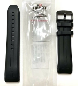 Original Tissot T-Touch CONNECT Solar T121420A Black Rubber Watch Band Strap - Picture 1 of 3
