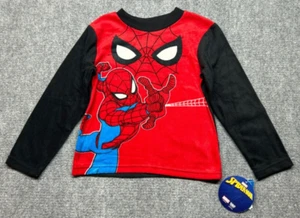 Marvel Sweatshirt Kids Size 10 Red Black Spiderman Flame Resistant Polyester New - Picture 1 of 9