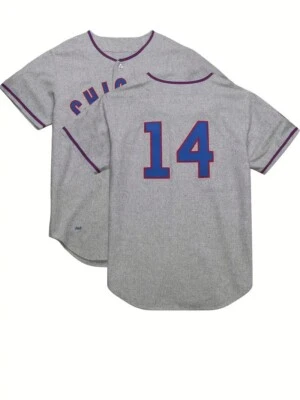 Ernie Banks Embroidered #14 Chicago Cubs 1968 Replica Baseball Jersey XL NEW - Image 1 of 4
