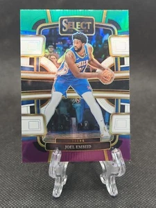 2023-24 Select Joel Embiid Green White Purple Prizm Concourse #4 76ers - Picture 1 of 2