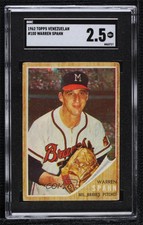 1962 Topps Venezuelan Warren Spahn #100 SGC 2.5 HOF