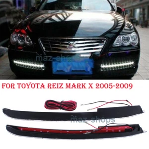 Luces de circulación diurna LED DRL 6000 K blancas aptas para Toyota REIZ Mark X 2005-2009 - Imagen 1 de 9