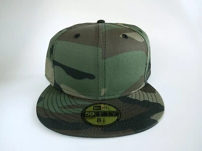 Gorra ajustada de camuflaje verde fatiga militar New Era 59FIFTY camuflaje en blanco talla 8 1/8 Foto 1 de 4