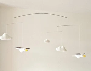 Raumschmuck Babymobile Mobile Möwe Wolke gehäkelt Handarbeit - Bild 1 von 5