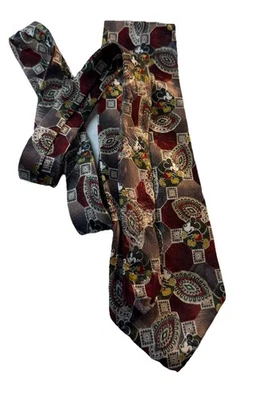 Corbata de cuello de seda con estampado retro de Mickey Mouse Foto 1 de 4