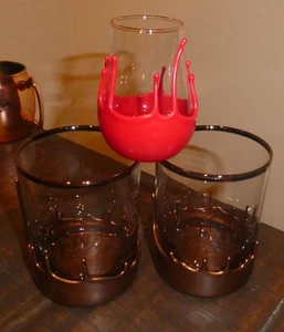Makers Mark Bourbon Gold  Wax Seal Rocks/ Old Fashioned Set Of 2 + shot glass!! - Picture 1 of 10