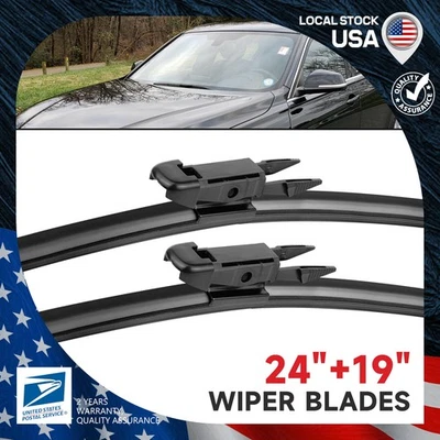 Fit For 2005-2012 Audi A3 Genuine Wiper Blades Replace Kit 24"+19" No noise - Image 1 of 4