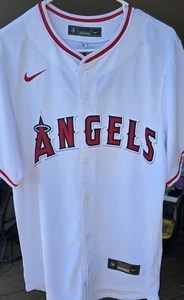 NWT Nike Authentic LA Angels Home White Jersey MLB Baseball Men's Size: SM - Picture 1 of 6