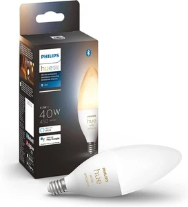 Philips Hue White Ambiance Smart E12 Candelabra Bulb Voice Control 40W Equiva... - Picture 1 of 7
