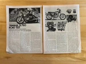 1973 Print Article Yamaha TX 750 Road Test - Picture 1 of 1