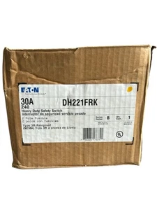 EATON DH221FRK 2Poli 30A 240V FUSIBILE 3R IMPERMEABILE "UL ELENCATO" NUOVO SCATOLA APERTA - Foto 1 di 5