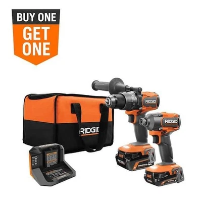 RIDGID 18V Brushless Hammer Drill and 3-Speed Impact Driver Kit - Image 1 of 4