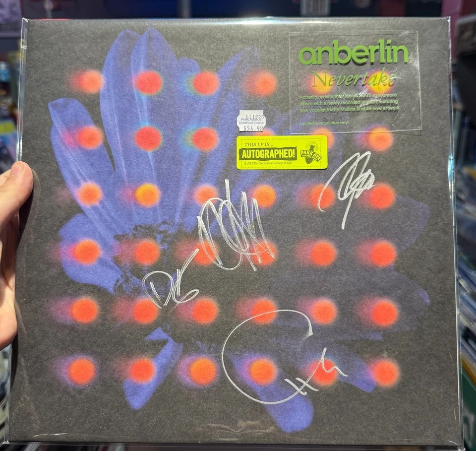 Anberlin Nevertake Park Ave SIGNED On Cover Exclusive Opaque Blue LP - Imagem 1 de 1