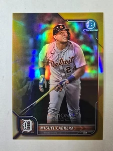MIGUEL CABRERA 2022 Bowman #/50 Gold Refractor National Convention Tigers - Picture 1 of 3