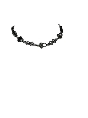 "Collar Gargantilla Disfraz Gunmetal Gótico Limitado 16"" Cierre de Cierre de Langosta" Foto 1 de 3