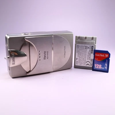 Konica Digital Camera Revio KD-410Z 4.0MP Silver Tested - Image 1 of 4
