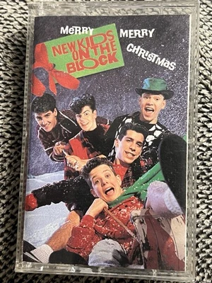 NEW KIDS ON THE BLOCK Merry Merry Christmas Cassette Tape 1989 NKOTB - Image 1 of 4