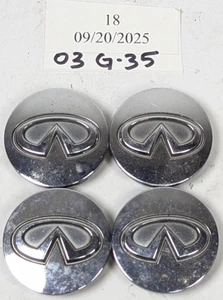 1997-2015 Infiniti G20 G35 I30 J30 JX35 Chrome Center Caps Cover 40343 5P215 (4) - Picture 1 of 4