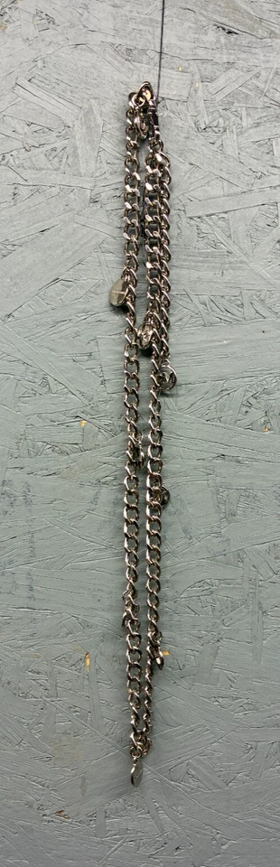 Collar Michael Kors Mujer Plata Cadena Eslabón MK Logo Dije Colgante Joyería Foto 1 de 4