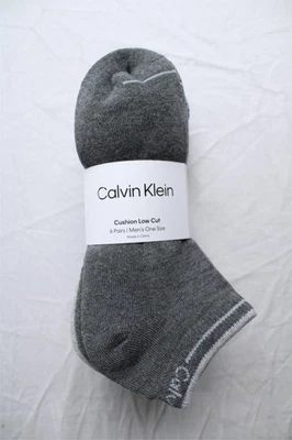 Calcetín acolchado Calvin Klein Sport corte bajo DH3 carbón brezo 10-13 nuevo con etiquetas Foto 1 de 4