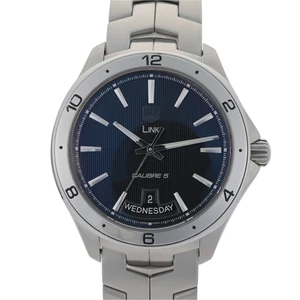 Tag Heuer Link Calibre 5 Day Date WAT2010 Black Dial 42mm Herrenuhr + B&P - Bild 1 von 12