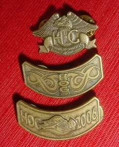 3 pc Lot Harley Davidson 1983 Owners Group 2004 2006 HOG Pins SHIPS FREE  - Picture 1 of 2