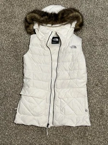North Face Hooded white vest womens (s) - Picture 1 of 6