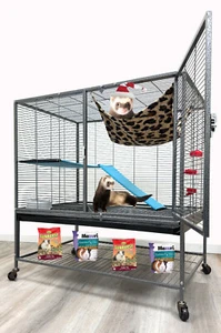 XXLarge 2-Level Ferret Hammock Chinchilla Guinea Pig Rabbit Mouse Rat Wheel Cage - Picture 1 of 10