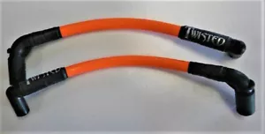 CABLES DE BUJÍA TRENZADOS 12mm NARANJA HARLEY SOFTAIL DYNA SPORTSTER FXR TOURING - Imagen 1 de 3
