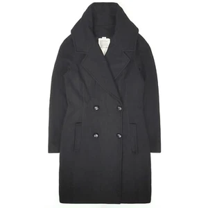 HUSSEIN CHALAYAN Fitted Wool Cashmere Twill Double Coat Leather Button It46 L-XL - Picture 1 of 12