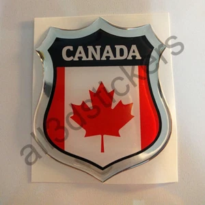 Sticker Canada Emblem 3D Resin Domed Gel Canada Flag Vinyl Decal Car Laptop - Bild 1 von 3