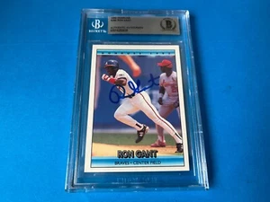 Ron Gant Braves 1992 Donruss Card Signed Auto Beckett BAS Slabbed - Picture 1 of 2