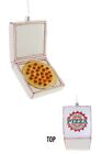 Cody Foster Pizza Ornament Pepperoni Pie in Delivery Box Glass Funny Foodie Gift