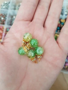 18mm Elegante Galaxy 2 Tonos Verde Gema Vestido Abrigo Botón Coser Joya Estrás - Imagen 1 de 1