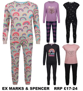 NIÑAS PIJAMA ROPA DE DORMIR EX MARK & SPENCER PJ CONJUNTOS 6 7 8 9 10 11 12 13 14 15 16Y - Imagen 1 de 6