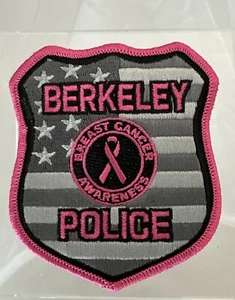 Berkeley Police emblem authority breast cancer awareness, pink patch - Picture 1 of 3